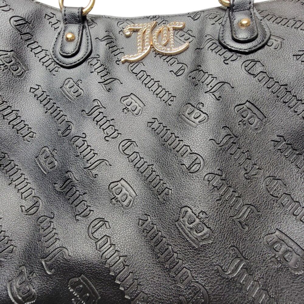 Juicy Couture No Rules Tote Bag Black Women's Purse Y2K 2000s - Picture 4 of 8